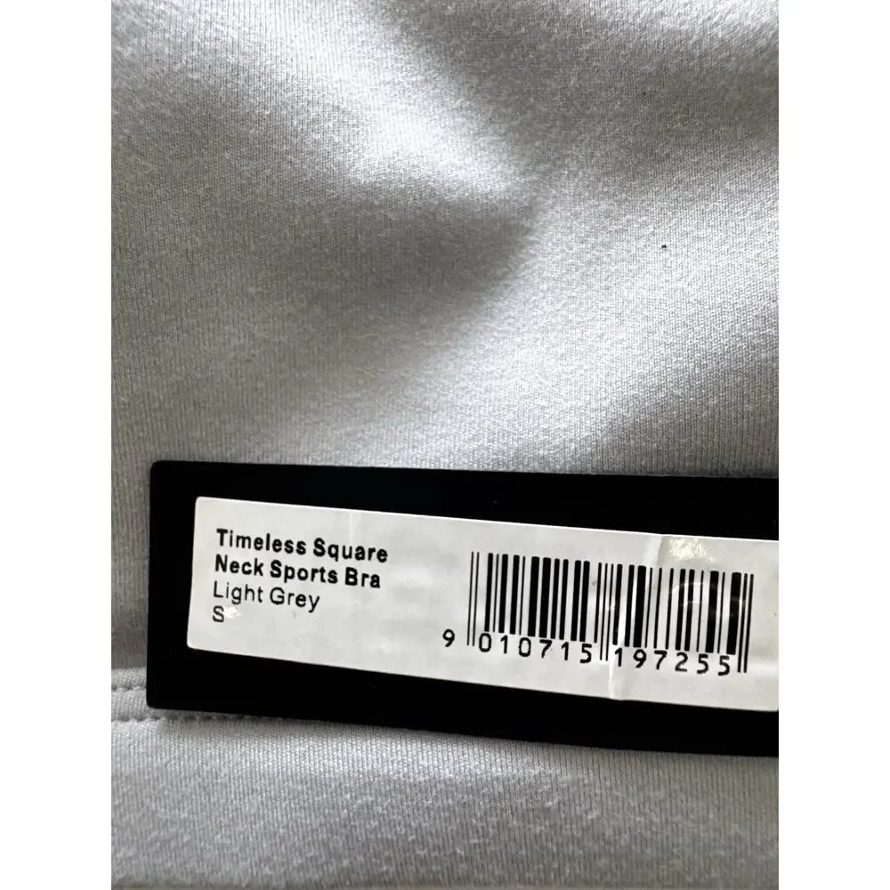 ONER ACTIVE Timeless Square Neck Sports Bra Light Grey Small